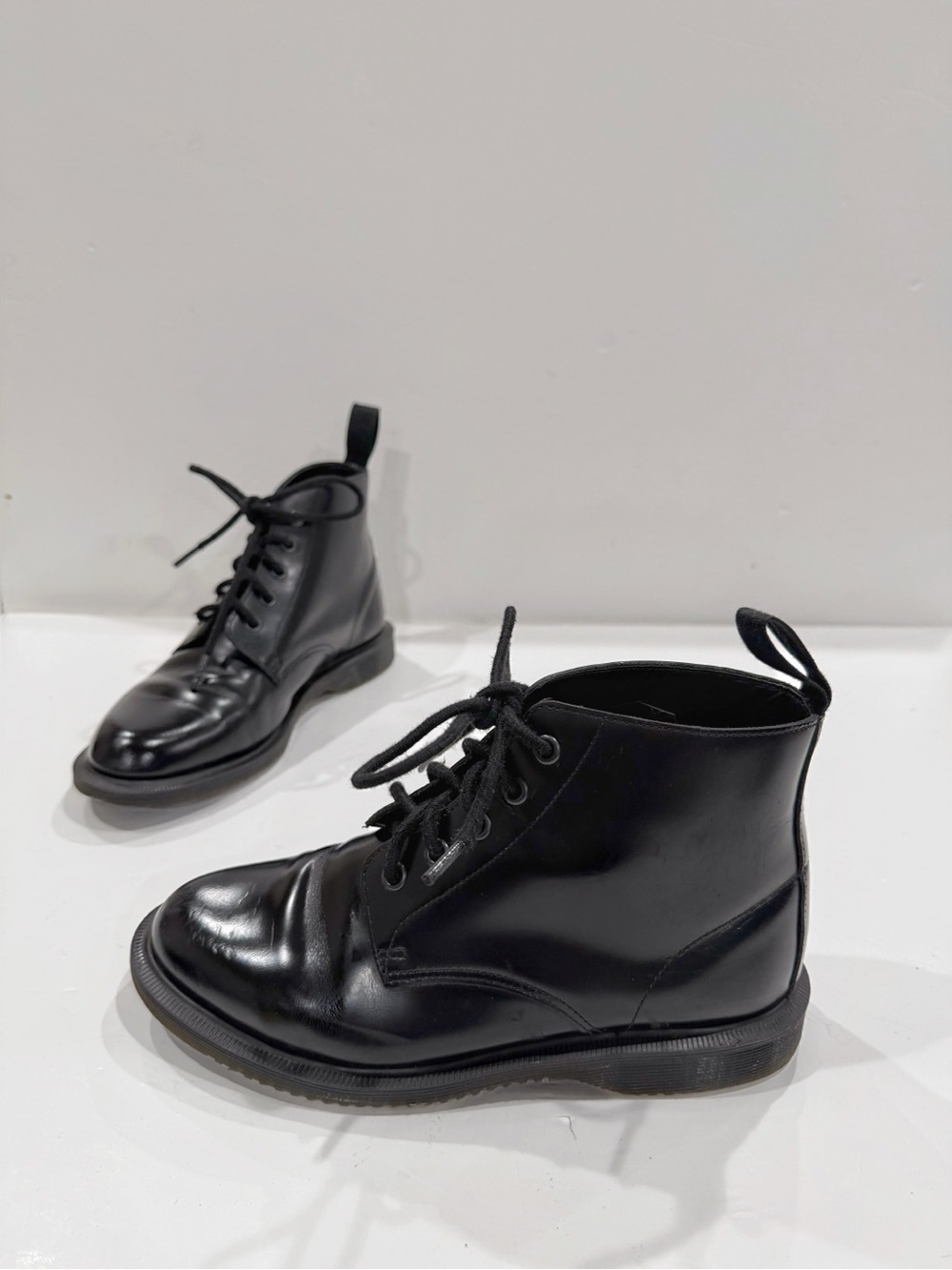 Dr Martens Emmeline Women 6 Black Leather 5 Eye Ankle Boots Grunge Punk